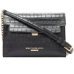 Brunomagli Women's Black Shoulder Strap Leather Crossbody Bag Size OS